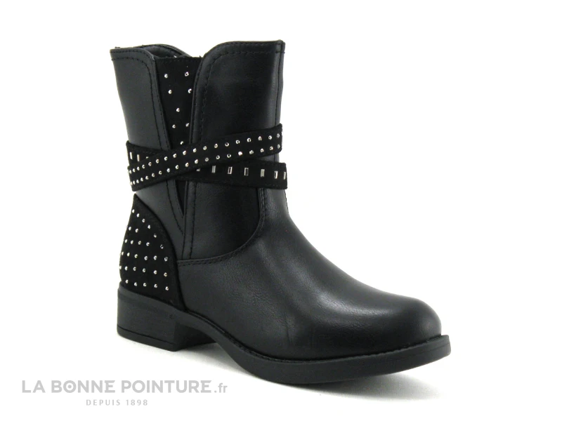 Wipop Dairy Noir-boots Fille Zippees - Image 5