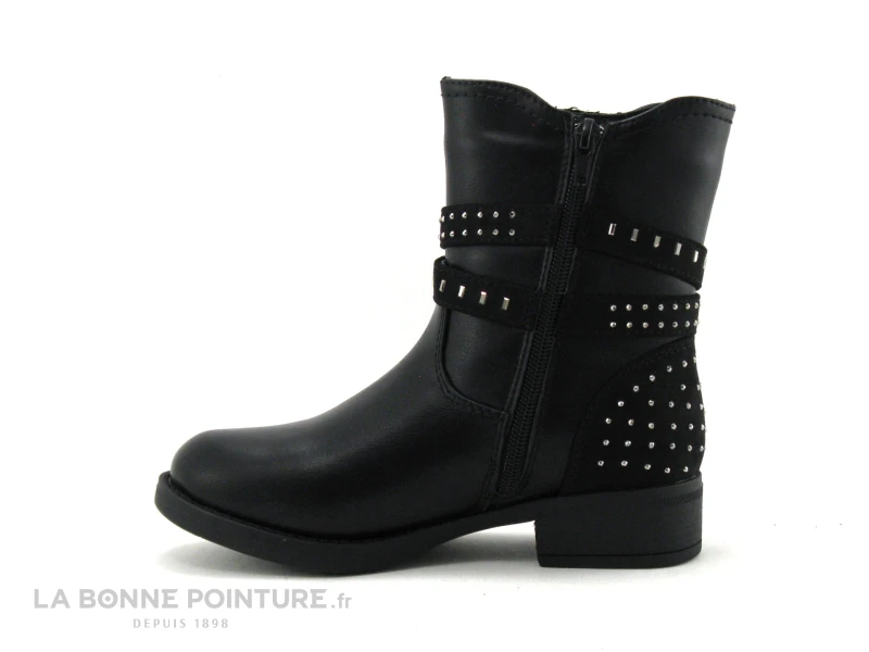 Wipop Dairy Noir-boots Fille Zippees - Image 3