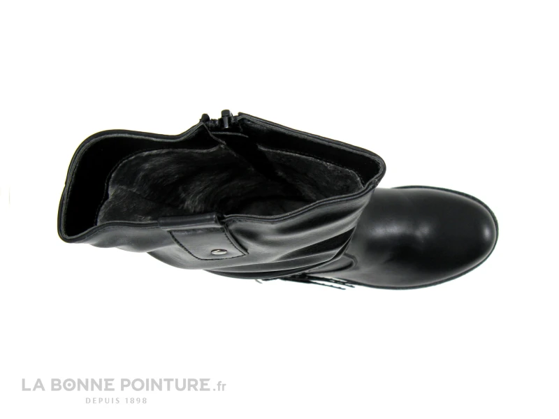 Wipop DUCLAIR Noir - Botte Fille Noire Avec Tige Froncee - Image 5