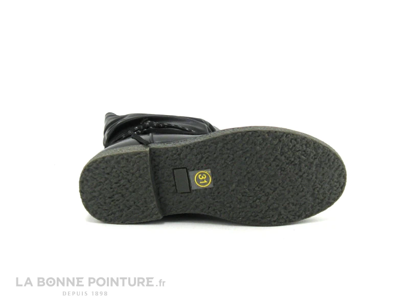 Wipop DUCLAIR Noir - Botte Fille Noire Avec Tige Froncee - Image 6