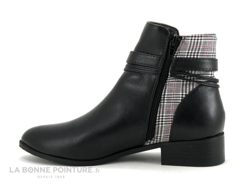 The Divine Factory QL4732 Noir - Prince De Galles - Boots Avec Zip - Image 2