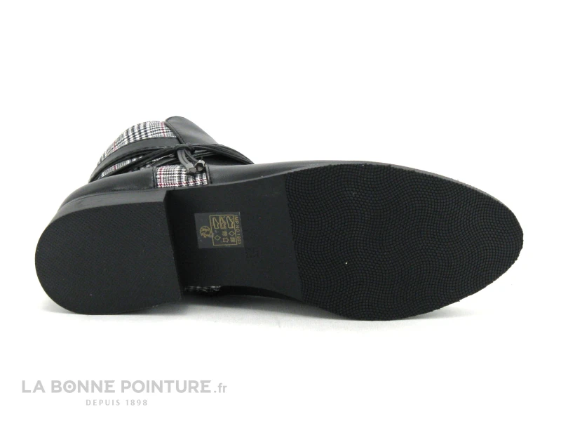 The Divine Factory QL4732 Noir - Prince De Galles - Boots Avec Zip - Image 4