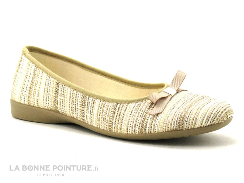 Zels 2374 Beige - Pantoufle Ballerine Femme