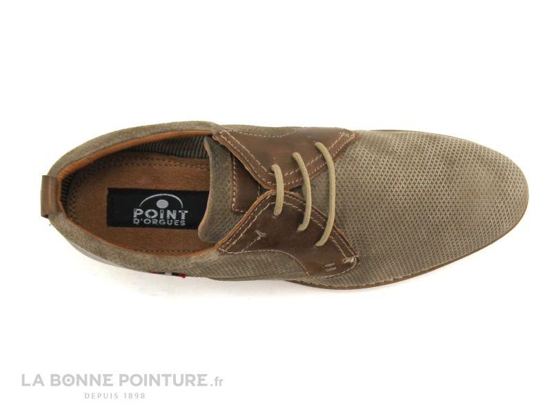 Point D Orgues - ADECOLO Beige - Derby Homme Velours Beige - Image 6