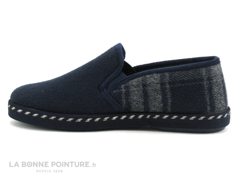 Ouf BARTO Marine Et Ecossais - Charentaise Homme - Image 2