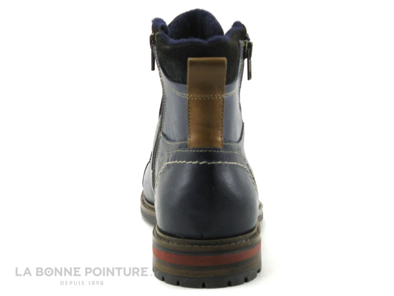 Arid RYAN Marine - Boots Homme Cuir Bleu Marine - Zip Et Lacet - Image 4
