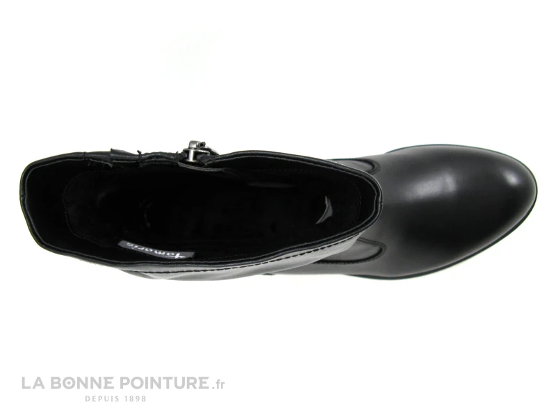 Tamaris Black 1-25055-25 Bottines Noires Plissees A Zip - Image 6
