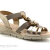 Valerias 5090 Taupe - Bronze - Fleurs Relief - Sandale Femme