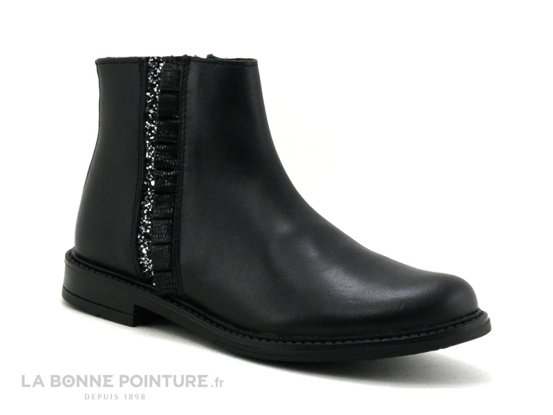 Bellamy CASTEL Noir - Glitter Et Fronces Cote - Boots Fille - Image 5