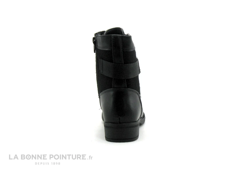 Wipop DALLIA Noir - Bottillon Fille Lacet Et Zip - Image 4