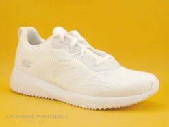 Skechers 32504 BOBS SQUAD Tough Talk - Basket Sport Femme Blanche
