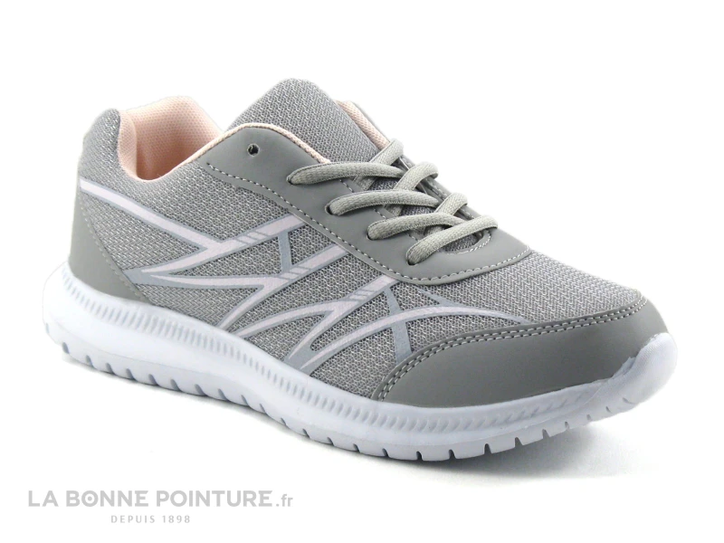 Run Away FIORELLA Gris Rose - Basket Sport Femme - Image 5