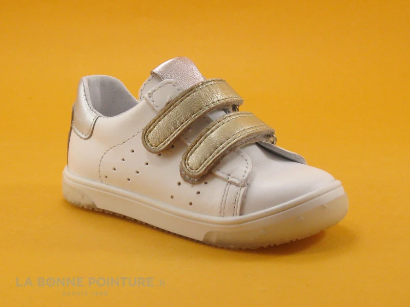 Bopy RETAIL Blanc Or - Basket BEBE Fille Avec Velcro - Image 5