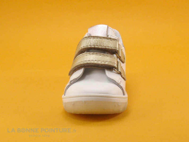 Bopy RETAIL Blanc Or - Basket BEBE Fille Avec Velcro - Image 2