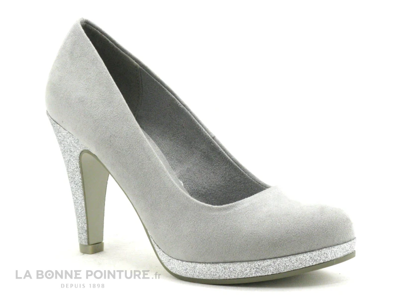 Marco Tozzi 2-22441-30 Grey - Escarpin Gris Talon Haut - Image 5