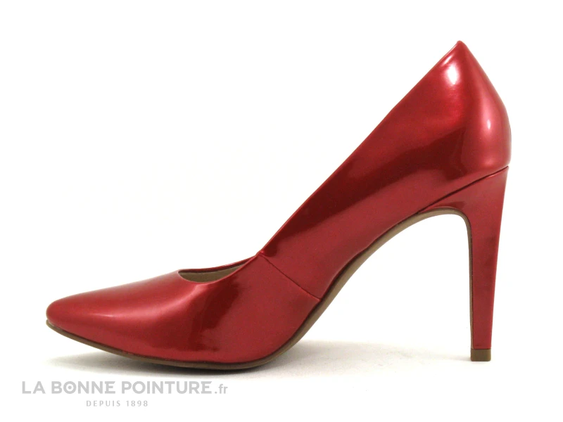 Marco Tozzi 2-22415-20 Chili Metal - Rouge Verni Talon Escarpin - Image 3