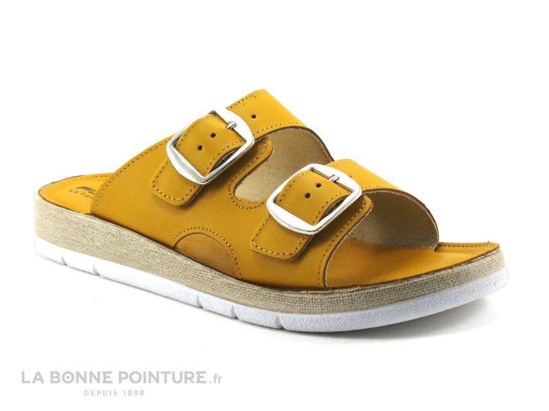 Flex Is PERASA Senape - Mule Reglable Femme Cuir Jaune - Image 5