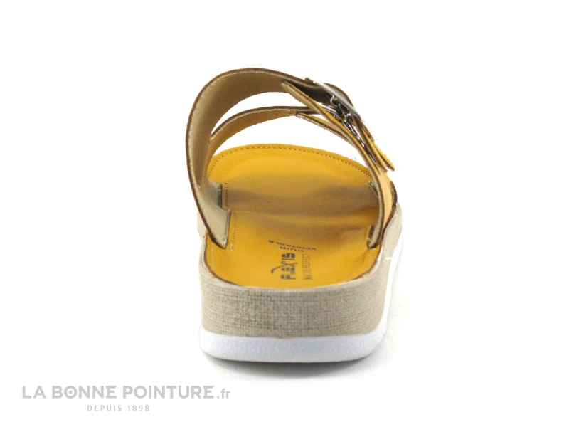 Flex Is PERASA Senape - Mule Reglable Femme Cuir Jaune - Image 4