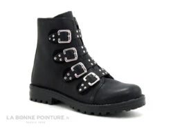 MKids MERAVI MK6777F8IA - Brides Clous - Boucle Ouverte - Boots Noires