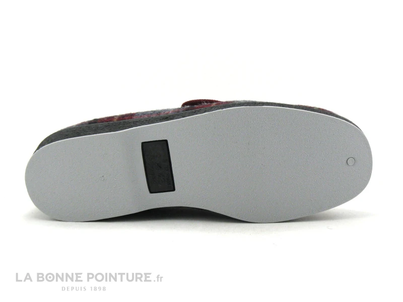 Airplum POLAINE Bordeaux Gris - Chausson Homme Fourre Laine - Image 4