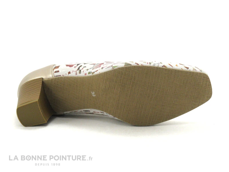 Inea PANDALA Multicolore Blanc Or - Escarpin A Petit Talon - Image 7