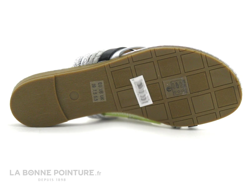 The Divine Factory JL3689 Noir Blanc Argent - Tong Femme - Image 4