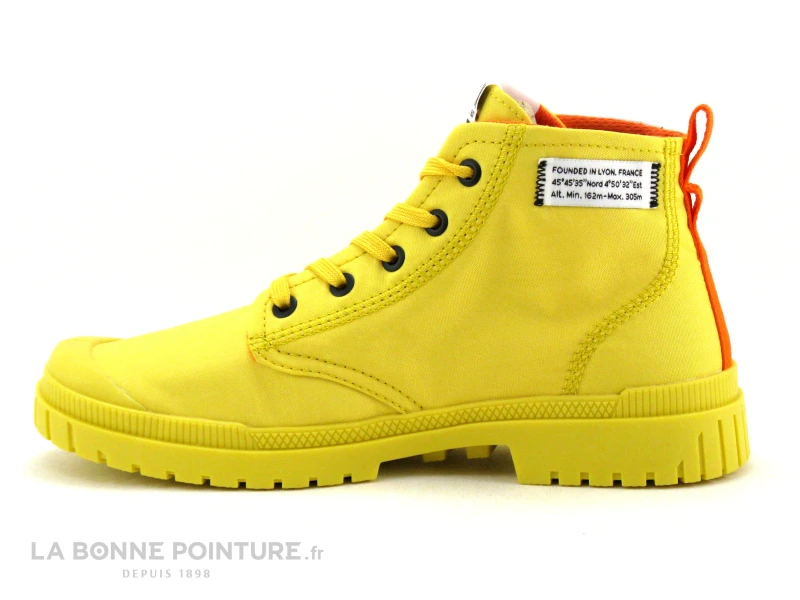 Palladium OVERLAB - Super Lemon - 77371 - Basket Montante Jaune - Image 3