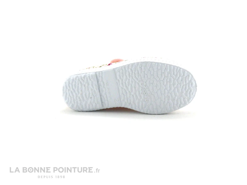 Cienta 76999 41 Rose Fleuri - Ballerine Toile - Bride Velcro - Image 4