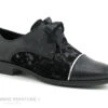 Mademoisel H 8057 Noir 2419 - Velours Imprime - Derby Femme