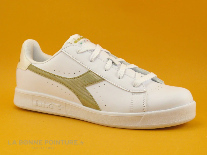 Diadora GAME 872730-40-31 White Gold - Sneakers Blanche Et Or - Image 5
