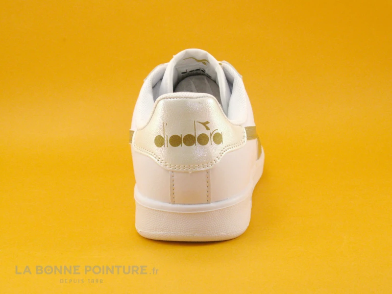 Diadora GAME 872730-40-31 White Gold - Sneakers Blanche Et Or - Image 4