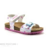 Geox B922RA CHAlKI Girl - White Multicolore - Sandale BEBE Fille