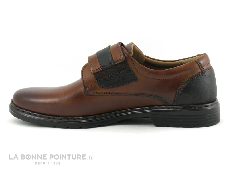 Josef Seibel ALASTAIR 02 Cognac - Chaussure Homme Fermeture Scratch - Image 3