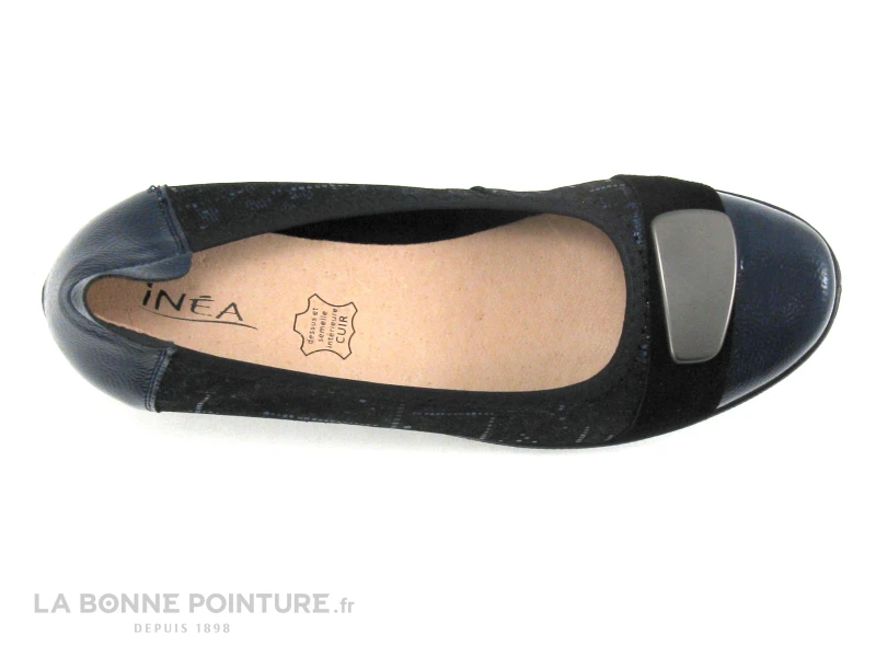 Inea RAMIRO Print Bleu Verni - Escarpin Compense - Image 6