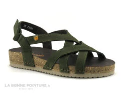 Jungla 7999 Forest Prado - Sandale Femme En Cuir Vert