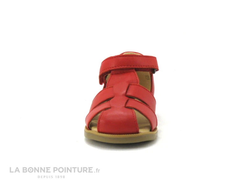 Acebos 1235AT - Sandale BEBE Bout Ferme - Cuir Rouge - Image 2