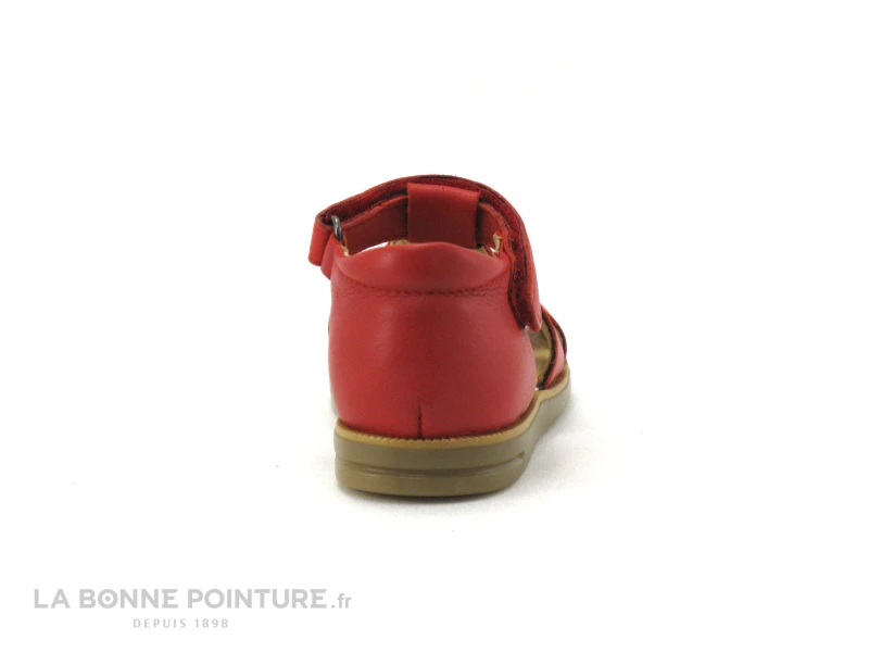 Acebos 1235AT - Sandale BEBE Bout Ferme - Cuir Rouge - Image 4