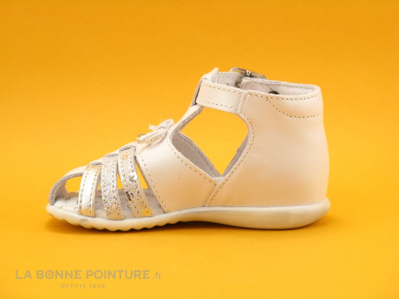 Bopy ZIBEL Blanc Et Argent - Sandale BEBE Fille - Image 3