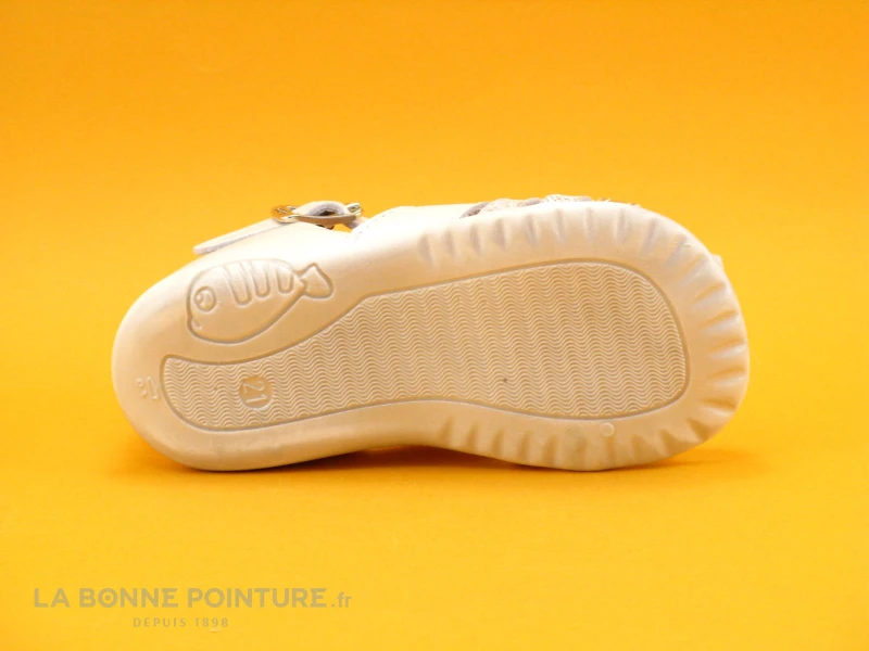 Bopy ZIBEL Blanc Et Argent - Sandale BEBE Fille - Image 6