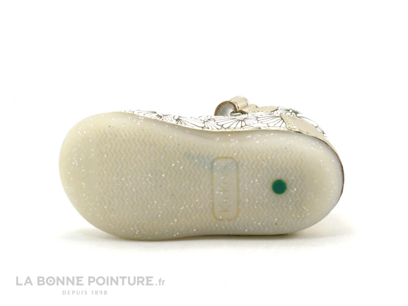 Kickers SUSHY Blanc Argent Coquillage - Sandale Fille Premiers Pas - Image 7