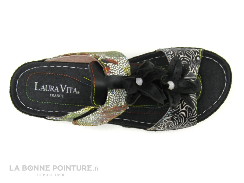 Laura Vita BRCUELO 83 Noir - Mule Femme Semelle Compensee - Image 6