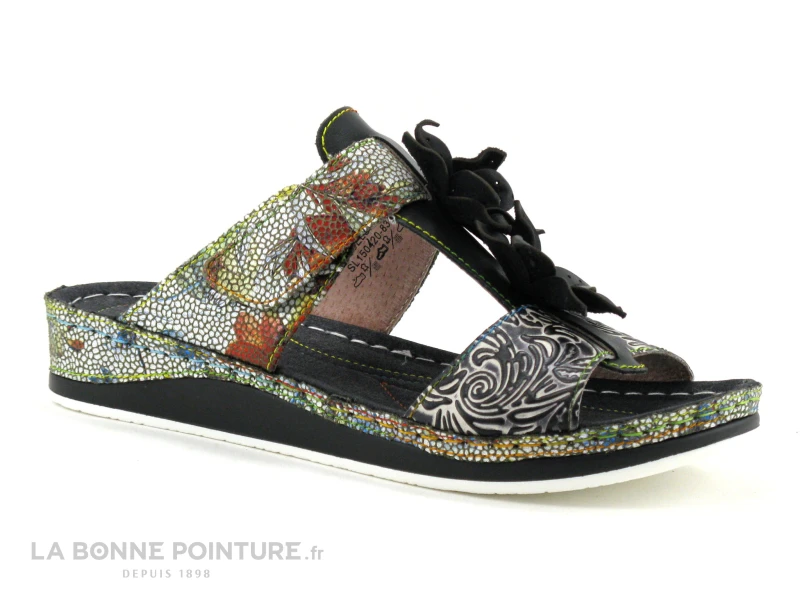 Laura Vita BRCUELO 83 Noir - Mule Femme Semelle Compensee - Image 5