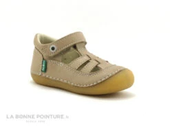 Kickers SUSHY Beige - Sandale Bebe Bout Ferme
