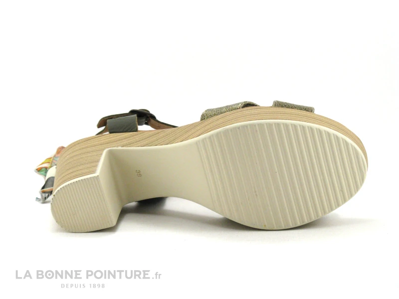 Good Step 3114-L46 Dromix Kaki - Foulard - Sandale Talon Haut - Image 7