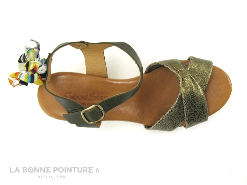 Good Step 3114-L46 Dromix Kaki - Foulard - Sandale Talon Haut - Image 6