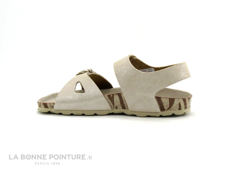 Kickers SUNKRO 858547 Argent Zebre - Sandale Reglable Fille - Image 3