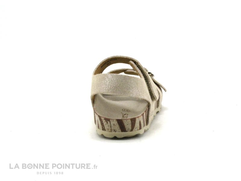 Kickers SUNKRO 858547 Argent Zebre - Sandale Reglable Fille - Image 4