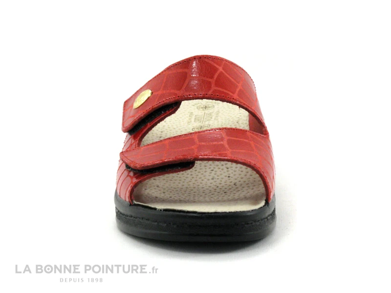 Sanital Light 1475 Rouge Croco - Mule Femme Reglable 2 Scratches - Image 2