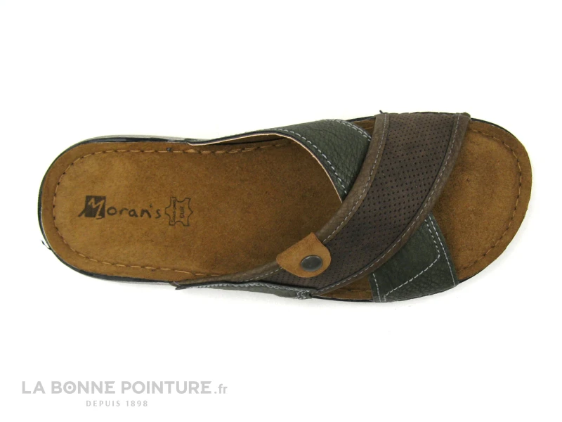 Morans MARLONDO - Kaki Marron - Mule Homme Brides Croisees - Image 4