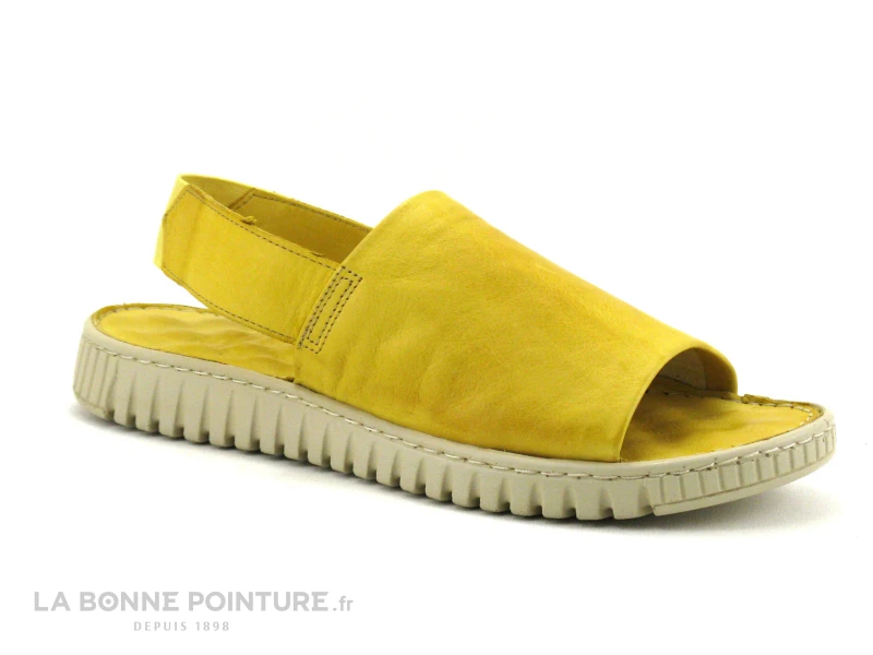 Karyoka MICK Jaune - Sandale Femme Cuir Jaune
